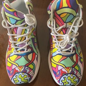 Fun and Wild color high top sneakers - no brand. Great Colors.